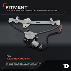 751-054 Front Driver Side Power Window Regulator and Motor Assembly