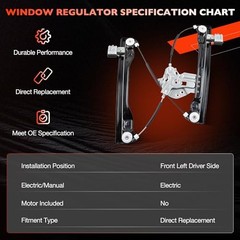 749-974 Power Window Regulator Without Motor Compatible Front Left Driver Side