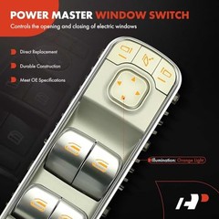 Front Left Driver Side Power Window Switch | Compatible with Mercedes-Benz