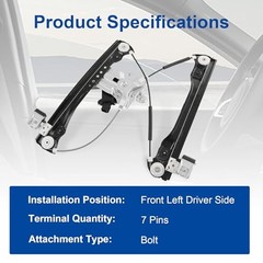 748-974 Power Window Regulator with Motor （7 Pins） Front Left Driver Side