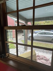 Marvin Vinyl Clad Windows (1) 57×36, (2) 45×36. New in crates. Dark Green