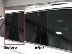Pillar Post Window Trim Compatible with Dodge Dakota 1997-2004 Gloss (Black)