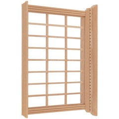 Unfinished Beige Mini Wood Window Frame for Dollhouse and Model House Decor
