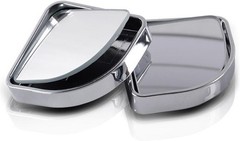 2PCS Car Fan-Shaped Blind Spot Mirrors, HD Wide-Angle Adjustable Color: Silver