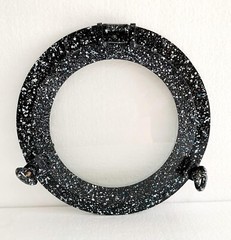 12″ Maritime Black Patina Porthole Round Window Glass Nautical Boat Porthole