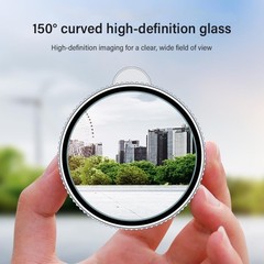2PCS Black Suction Cup Blind Spot Mirror, 360° Adjustable Convex Color: Black