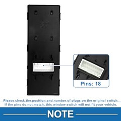 1 AUTO Power Window Switch No.93570G5040 18pin Front Left Driver Side Window
