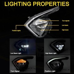 92101-DW000 Left Driver Side LED Headlamp Assembly ABS & Left Headlight