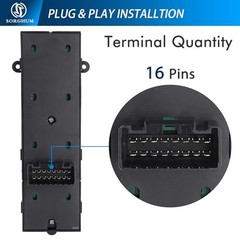 Power Window Switch Driver Side – Master Window Switch Compatible with 2010