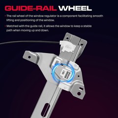 Rear Driver Side Power Window Regulator with Motor (2 Pins) Fit for 2006-2013