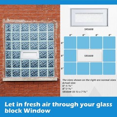 2 Pcs 16” x 8” Small Basement Windows White Aluminum Alloy Bathroom Window