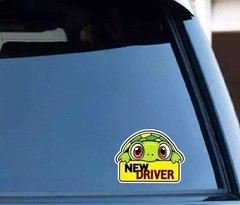 New Adorable Cartoon Turtle Safety Decal for Teen Drivers – Viny Style: Turtle