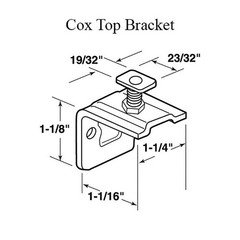 Bracket, Top, Cox 15004, For 4-wheel roller