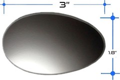 Semi Oval Convex Rear View Mirror – HD Glass Side Mirror for Blind Spot, Fixed o