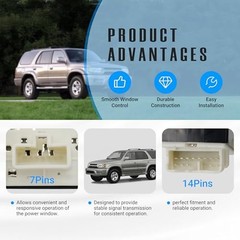 2 AUTO Left Driver Side Power Window Switch for Toyota 4Runner 1999 2000 2001