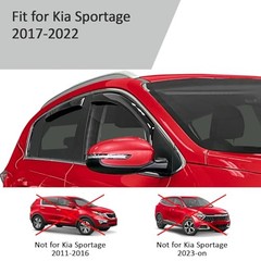 in-Channel Extra Durable Rain Guards for Kia Sportage 2017 For Sportage 17-22