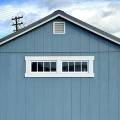 Shed Window 12″X24″ 2 Pack Transom Window Fixed Design with Tempered Glass, Perf