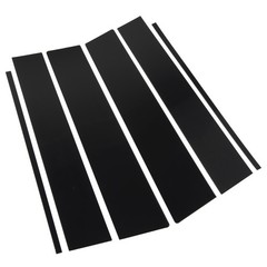 6 Pcs Glossy Black Pillar Door Trim With Window Pillar Post Protector Cover RCJG