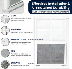 2 Pack Shed Windows,12″ x 18″ Small Sliding Windows,Flush Mount Windows with …