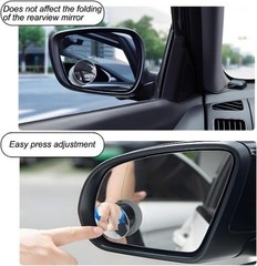 Heart-Shaped Frameless Blind Spot Mirrors for Cars, Universal Wide Size: Heart
