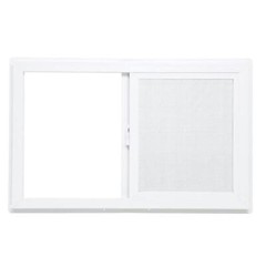 Vinyl Window Left-Hand Sliding Dual Pane Insulated Glass White 31.75″ x 19.75″