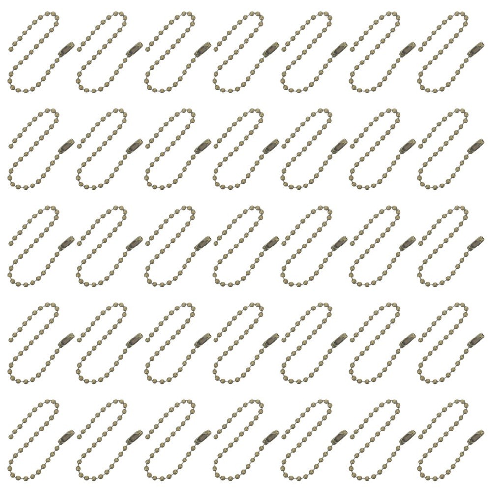 50Pcs Reusable Bronze Iron Ball Chain for Jewelry Making and Keychain DIY