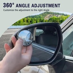 2PCS Blind Spot Mirrors, 2-in-1 Carbon Fiber Rain Eyebrow Reflective Protection