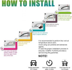 Tape-on Window Visor Compatible with Mitsubishi Outlander 2022 2023 2024 2025…