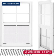 2 Pack 14”x21” White Shed Window, Sliding Windows with Tempered Glass