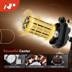 Power Window Regulator with Motor Compatible with Dodge Front Driver (LH)