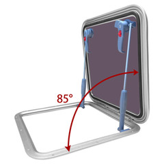 Boat RV Camper Square Aluminum Alloy Porthole Window Deck Plate Hatch Cover Lid