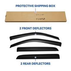 Window Visors Rain Guards for 2009-2014 Ford F150 SuperCrew Cab, Out-Channel …