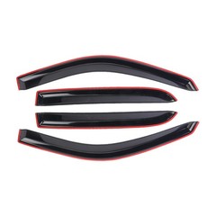 Window Visor Tape-on Side for 2009-2014 Ford F-150 SuperCrew, Window Deflecto…