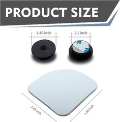 2 PCS Car Blind Spot Mirror, 1.96″ Frameless Fan-Shaped Wide Angle HD Rear View