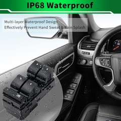 Power Window Control Switch Button Front Driver Side Door Lock Switch & Mirror