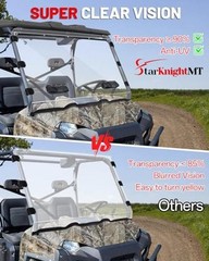Scratch-Resistant Vented Front Windshield Compatible with Polaris Ranger 2010