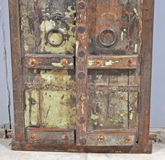 Antique Wooden Wall Décor Tall Window Panel Frame Original Old Hand Crafted