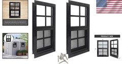 Versatile 12″ x 18″ Tempered Glass Windows for Sheds, Coops & Garages – 2 Pack