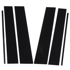 6 Pcs Glossy Black Pillar Door Trim With Window Pillar Post Protector Cover RCJG