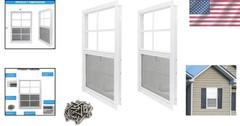 Heavy Duty 2 Pack 14″x21″ Shed Windows – Easy Installation, Stylish & Functional