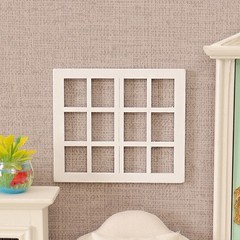 8Pcs Miniature Wooden Window Frames DIY Dollhouse White Sturdy Craft Models