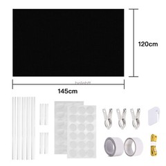 Portable Blackout Curtains Blackout Blinds for Windows Room + Hook & Loop Tapes