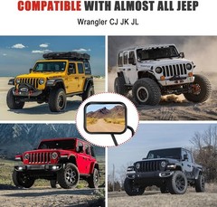 Doors Off Mirrors for Jeep (2-Pack) – Quick Release & Easy-Install Side View Mir