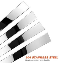 Door Window Pillar Trim, Stainless Steel Polished Chrome Dodge RAM 2002-2008