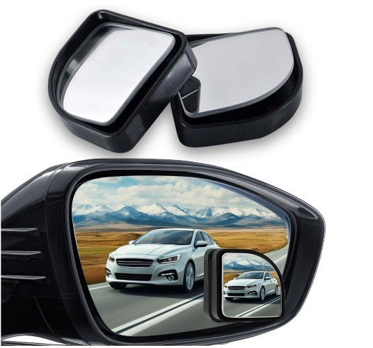 2PCS Fan-Shaped Blind Spot Mirrors for Cars, Universal 360-Degree Convex Wide An