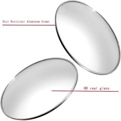 4 Pack 3″ Blind Spot Mirrors, Aluminum Frame Glass Convex Rear Vi Size: 4 pack