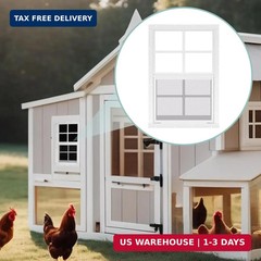 2 Pack 14”x21” White Shed Window, Sliding Windows with Tempered Glass