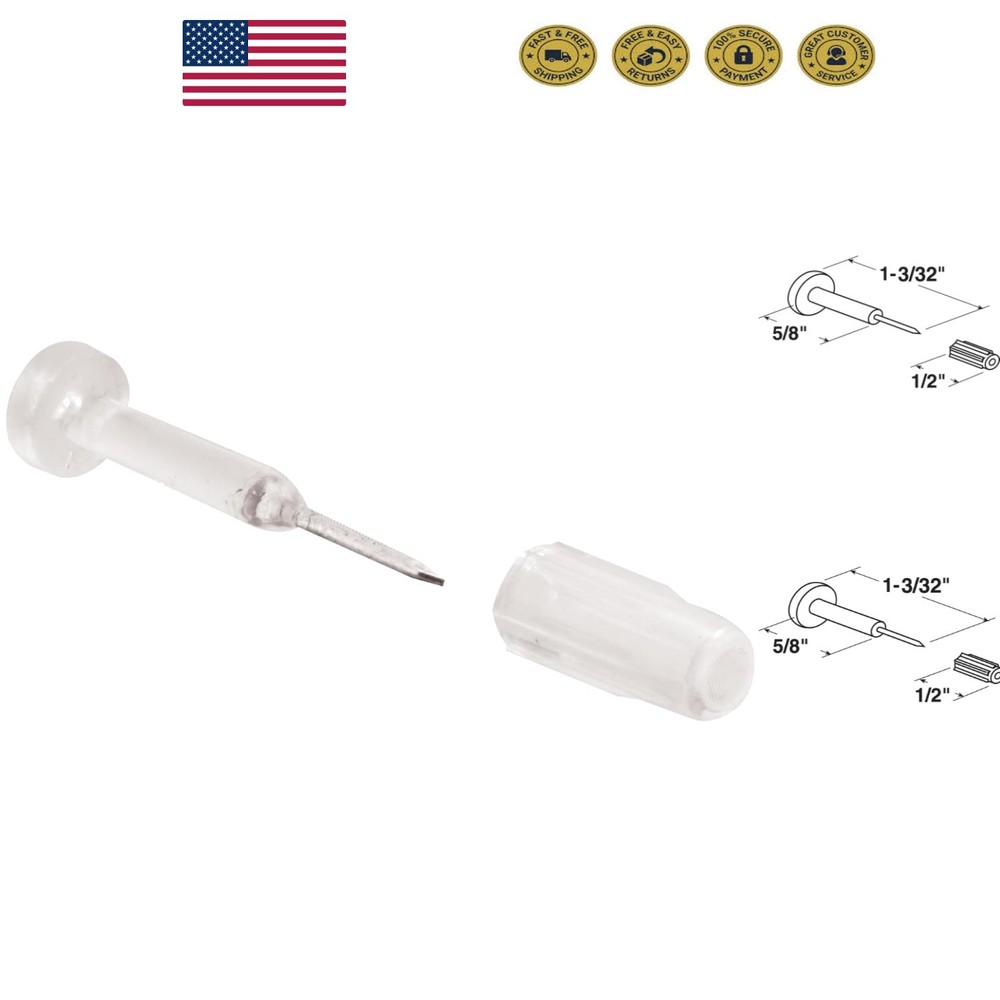 Plastic & Steel Window Grid Retainer Pins – 25 Count, Enhanced Gripping Strength
