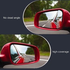 2 Pairs Frameless HD Glass Convex Blind Spot Mirrors, 360-Degree Adjustable Swiv