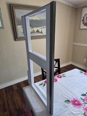 Sliding Home Window Insert Sash 24×12 White Plastic Frame Clear Single Pane